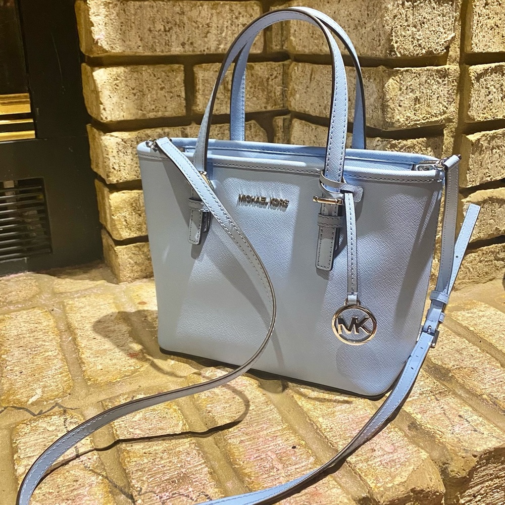 Michael Kors blue leather tote bag - Picture 3 of 3